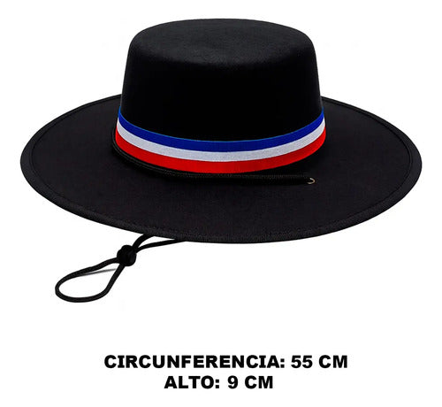 Sombrero Chico Huaso Baile Tradicion Cueca Fechas Patrias Negro 55cm