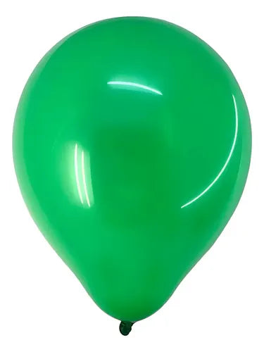 Globo Liso 23cm #9 Bolsa 50uds Los Colores - Cotillon Color Verde