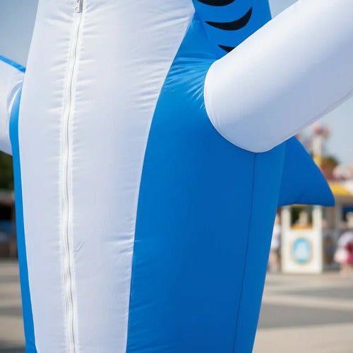 Disfraz Tiburon Inflable Infantil Halloween Fiesta 120-150cm Azul 120-150cm