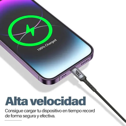 Cable Usb-c A Usb-c Master-g Carga Rapida 240w Antinudos 2m Negro