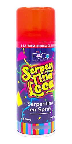 48 Serpentina Spray Divertido Fiestas 250ml