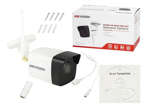 Camara Bala Ip 2mp Hikvision Ir30m Wifi Microno Color Blanco