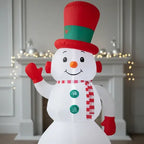 Muñeco Inflable Led Navidad 300cm Blanco