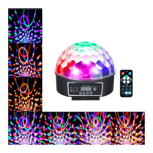 Bola Magica Escenario Led Lampara Colores Musical Con Usb