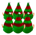 Pack 6 Sombreros Gorros Navidad Duende Elfo Orejas Navideño Verde