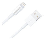 Cable Lightning A Usb-a Master-g Carga Rapida Power 2.1a 1m Blanco