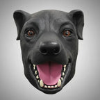 Mascara Disfraz Perro Halloween Cosplay Therian Negro Perro