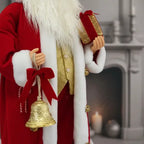 Muñeco Santa Con Campana Animatronic Dcoracion Navidad 115cm Rojo