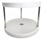 Estante Especiero Giratorio De 2 Niveles Cocina Blanco