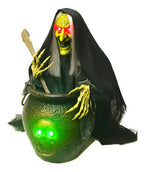 Bruja Animatronic Caldera Deco Halloween Sonido Movimiento