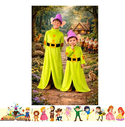 Disfraz Traje Enano Cuento Infantil Dia Del Libro Halloween Verde
