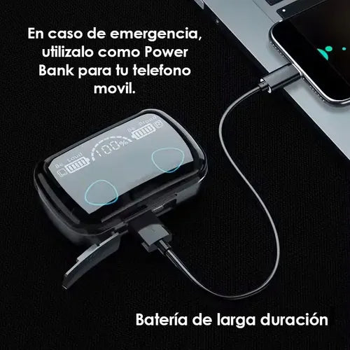 Audifonos Inalambrico M10 Tws Bluetooth Bowman Manos Libres Negro