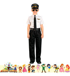 Disfraz Traje Piloto Cuentos Infantiles Dia Del Libro Niños Blanco