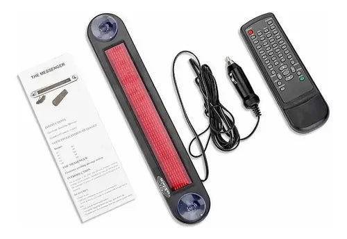 Letrero Led Programable Para Autos 12v 30cm Con Control