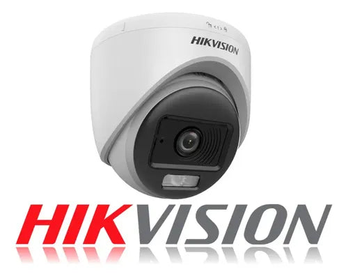 Camara Analoga Domo Hikvision Colorvu 2mp 2.8mm Microfono Blanco