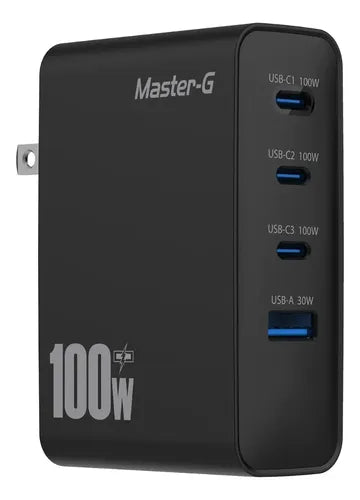Cargador Master-g Carga Rapida 100w Universal + Cable Usb-c Negro