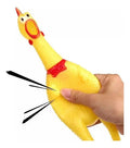 Pollo Gritón De Goma Juguete Con Sonido Juego Mascotas Amarillo