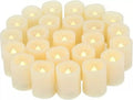 Pack 24 Velas Té Led Pilas Efecto Fijo Llama Boda Decoracion Amarillo Velas