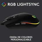 Mouse Gamer Logitech G203 Lightsync Óptico De 8000 Dpi Con 6 Botones Negro