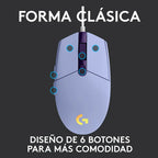 Mouse Gamer Logitech G203 New Rgb Lghtsync Lila Color Violeta