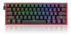 Teclado Mecánico Redragon Fizz Pro K616 Rgb Wireless Dual Color Del Teclado Negro Idioma Español Latinoamérica Español Latinoamericano