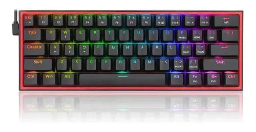 Teclado Mecánico Redragon Fizz Pro K616 Rgb Wireless Dual Color Del Teclado Negro Idioma Español Latinoamérica Español Latinoamericano