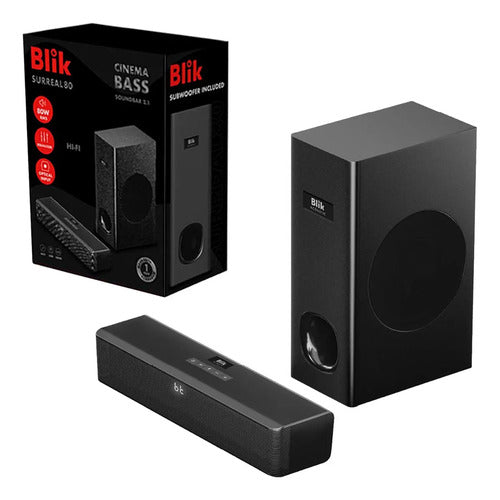 Barra De Sonido Blik Surreal80 80w Cinema Bt/aux/hdmi/usb Negro