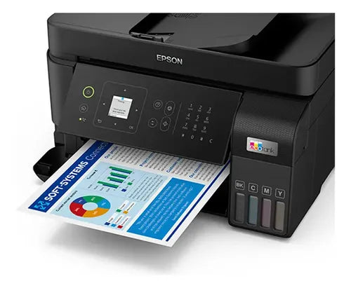 Impresora Multifunción A Color Epson Ecotank L5590 Adf Con Wifi Negro