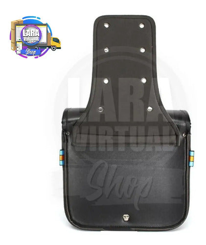 Alforjas Para Moto Top Case Estilo Shopper Con Broche Negro