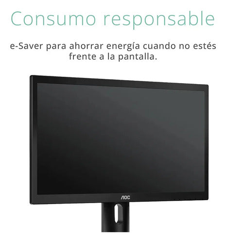 Monitor Aoc Con Pantalla De 21.5  60hz Y Resolución Full Hd Negro