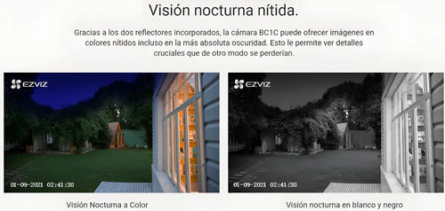 Camara Ip Ezviz Bc1c Elife 2mp Colorvu Exterior 32gb Emmc Negro