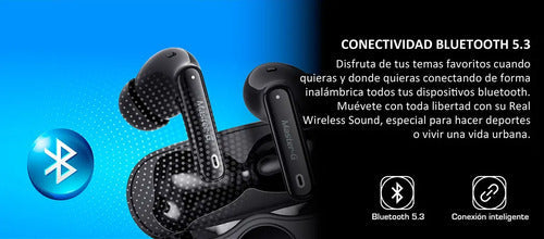 Audifonos Inalambricos Master-g Buds30 Tws Bluetooth V5.3 Negro