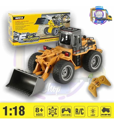 Camión Caterpillar A Control Remoto Realista 1:18 Señal 2.4g Amarillo