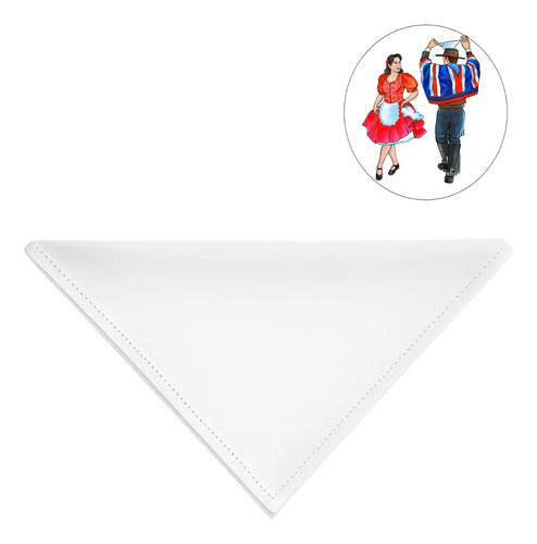 Pack 12 Pañuelo Cueca Competencia Liso Fiestas Patrias Danza Blanco Liso
