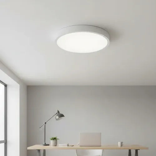 Panel Led Foco Blanco Frío 28cm Sobrepuesto Redondo 24w Blanco