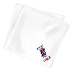 Pack 12 Pañuelo Baile Cueca Bordado Fiestas Patrias Y Danzas Blanco Liso