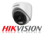 Camara Analoga Domo Hikvision Colorvu 2mp 2.8mm Microfono Blanco