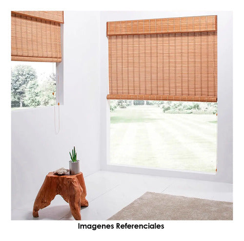 Cortina Enrollable De Bambu Homey Cortina Roller 150x180 Natural Claro