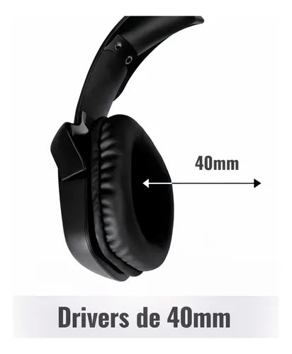 Audifonos Alambricos Hp H220 Gaming Jack 3.5mm Microfono Led Negro