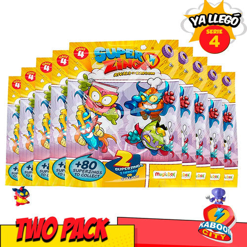 10 Sobres Twopack Superzings Serie 4 Original Coleccionables