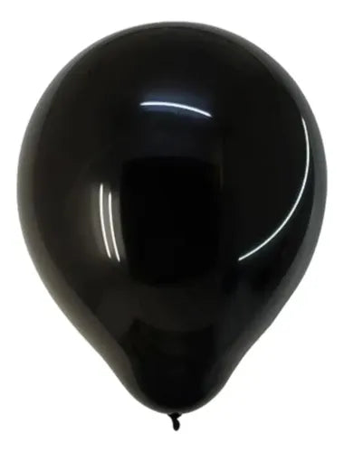 Globo Liso 23cm #9 Bolsa 50uds Los Colores - Cotillon Color Negro