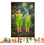 Disfraz Vestido Hada Cuento Infantil Dia Del Libro Halloween Verde