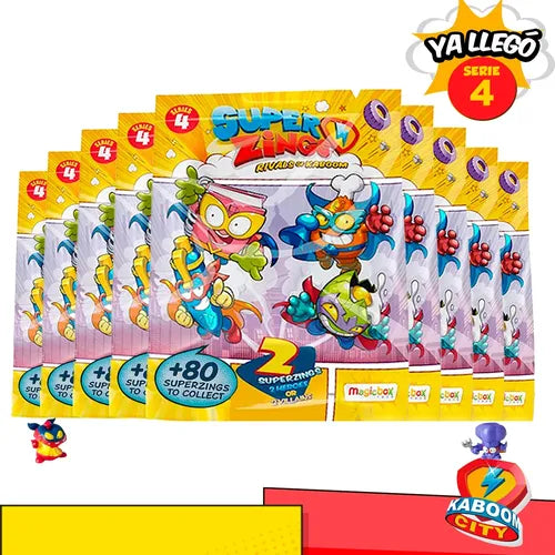 10 Sobres Twopack Superzings Serie 4 Original Coleccionables