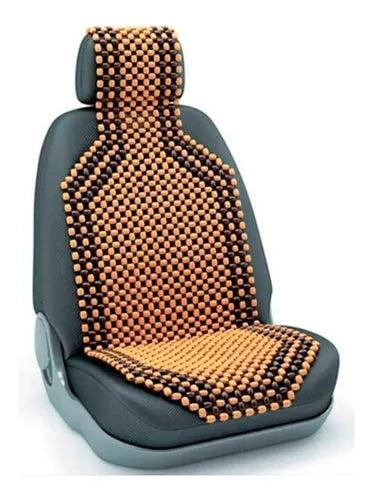 Respaldo De Madera Confortable Para Sillas Autos Camionetas Marrón Claro