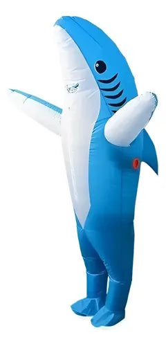 Disfraz Inflable Tiburon Halloween Adulto Azul