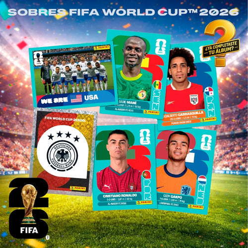 Pack Album Gold Tapa Dura + 100 Sobres Fifa World Cup 2026