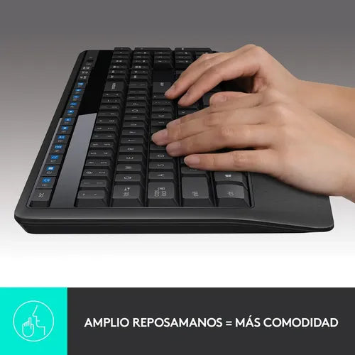 Kit Teclado Y Mouse Inalambrico Logitech Mk345 Color Del Mouse Negro Color Del Teclado Negro