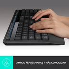 Kit Teclado Y Mouse Inalambrico Logitech Mk345 Color Del Mouse Negro Color Del Teclado Negro