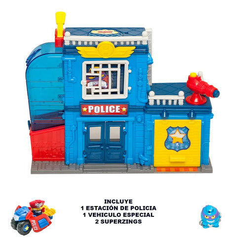 Superzings Estacion De Policia Vehiculo + 2 Figuras Original