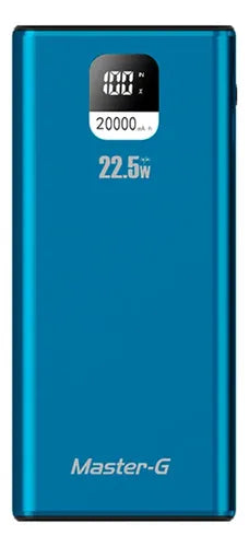 Cargador Portatil Bateria Power Bank Master-g 20000mah 22.5w Azul